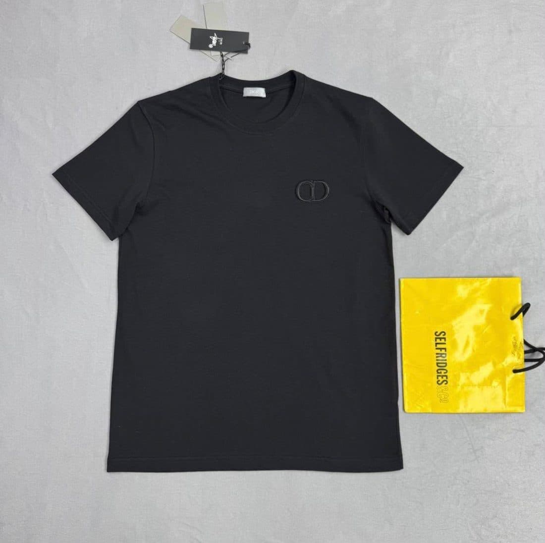 Dior CD Icon Tee in Black — front