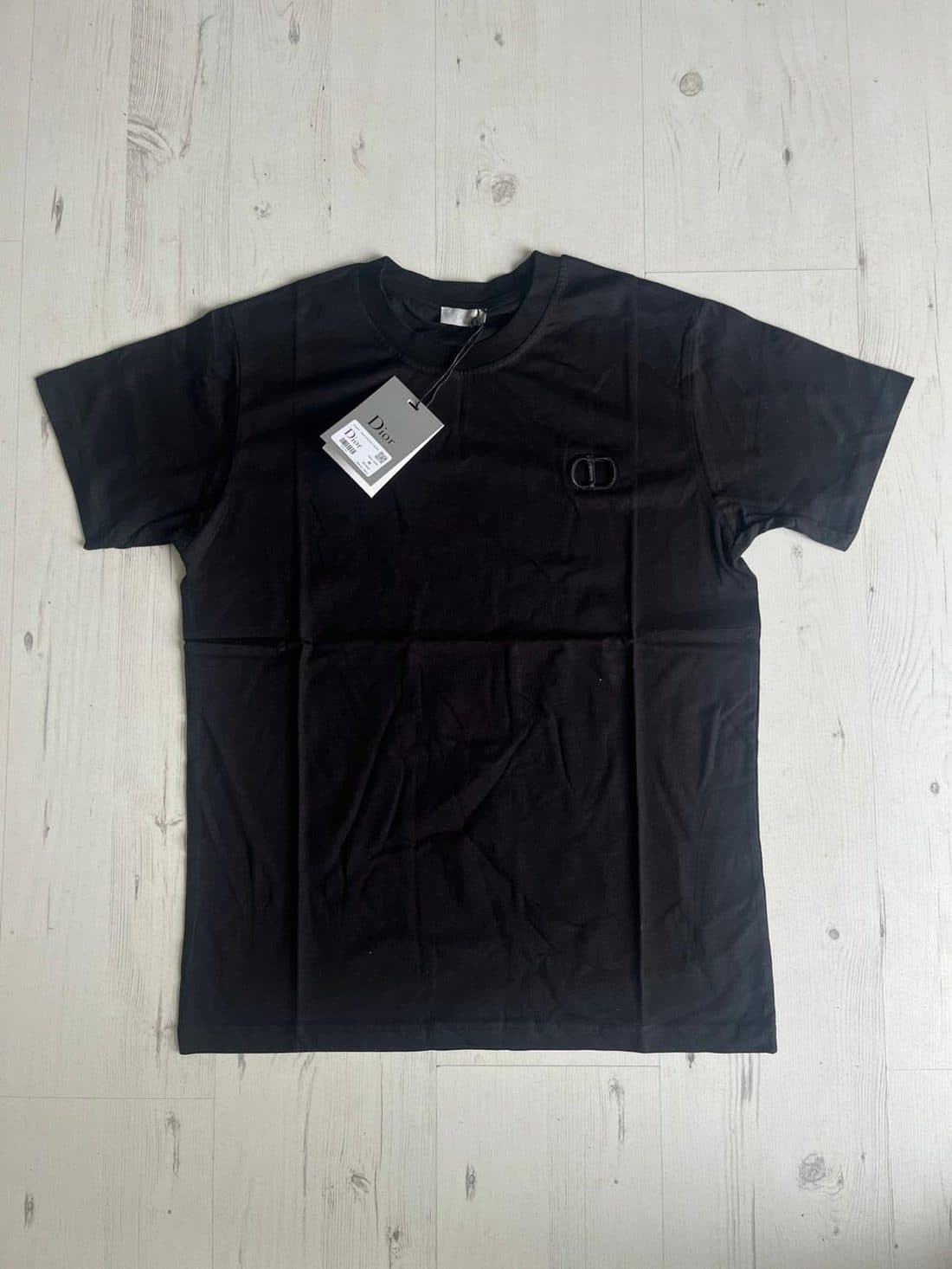 Dior CD Icon Tee in Black — front