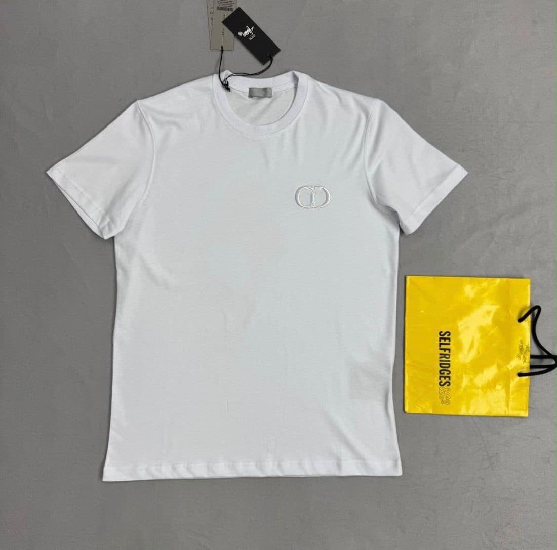 Dior CD Icon Tee in White — front