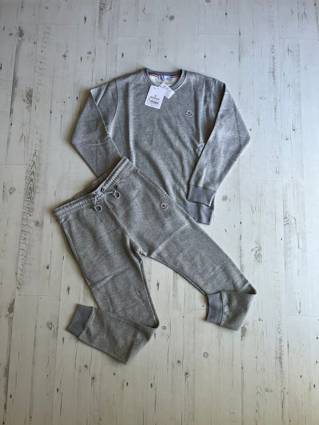 Moncler Crewneck Tracksuit in Grey — front