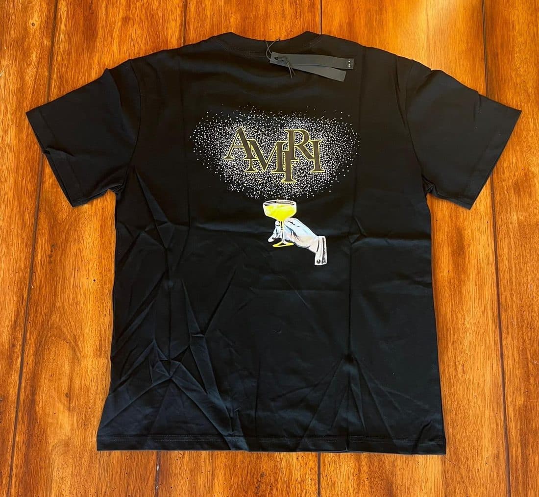 AMIRI Cheers Tee in Black — front