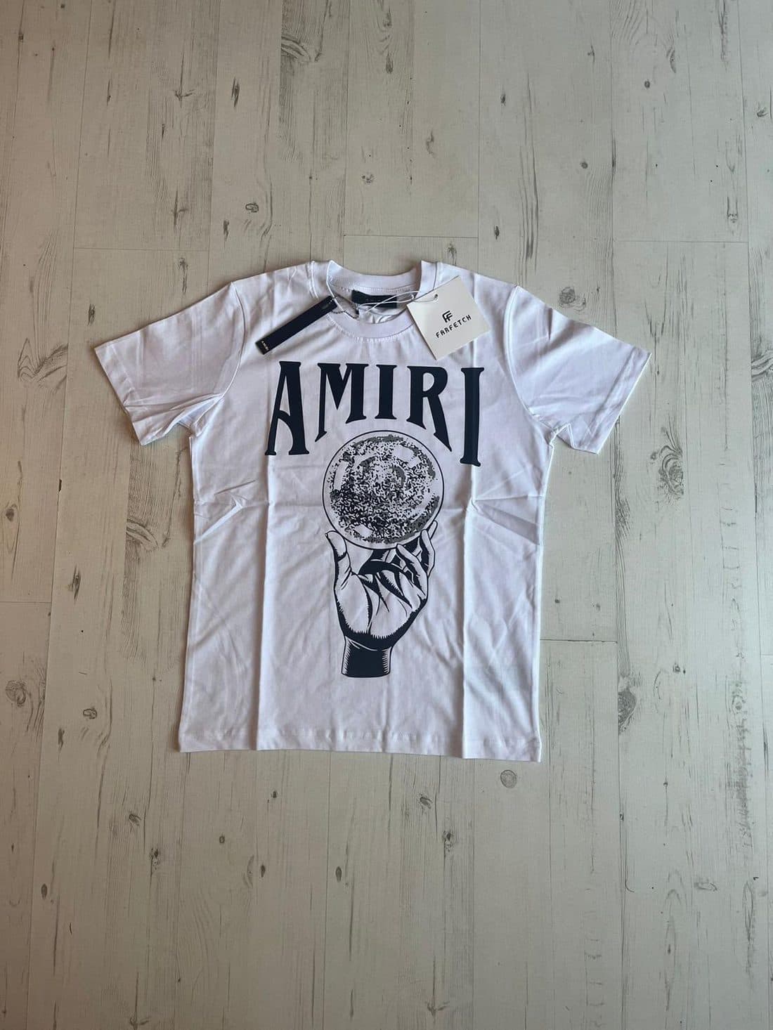 AMIRI Crystal Ball Tee in White — front