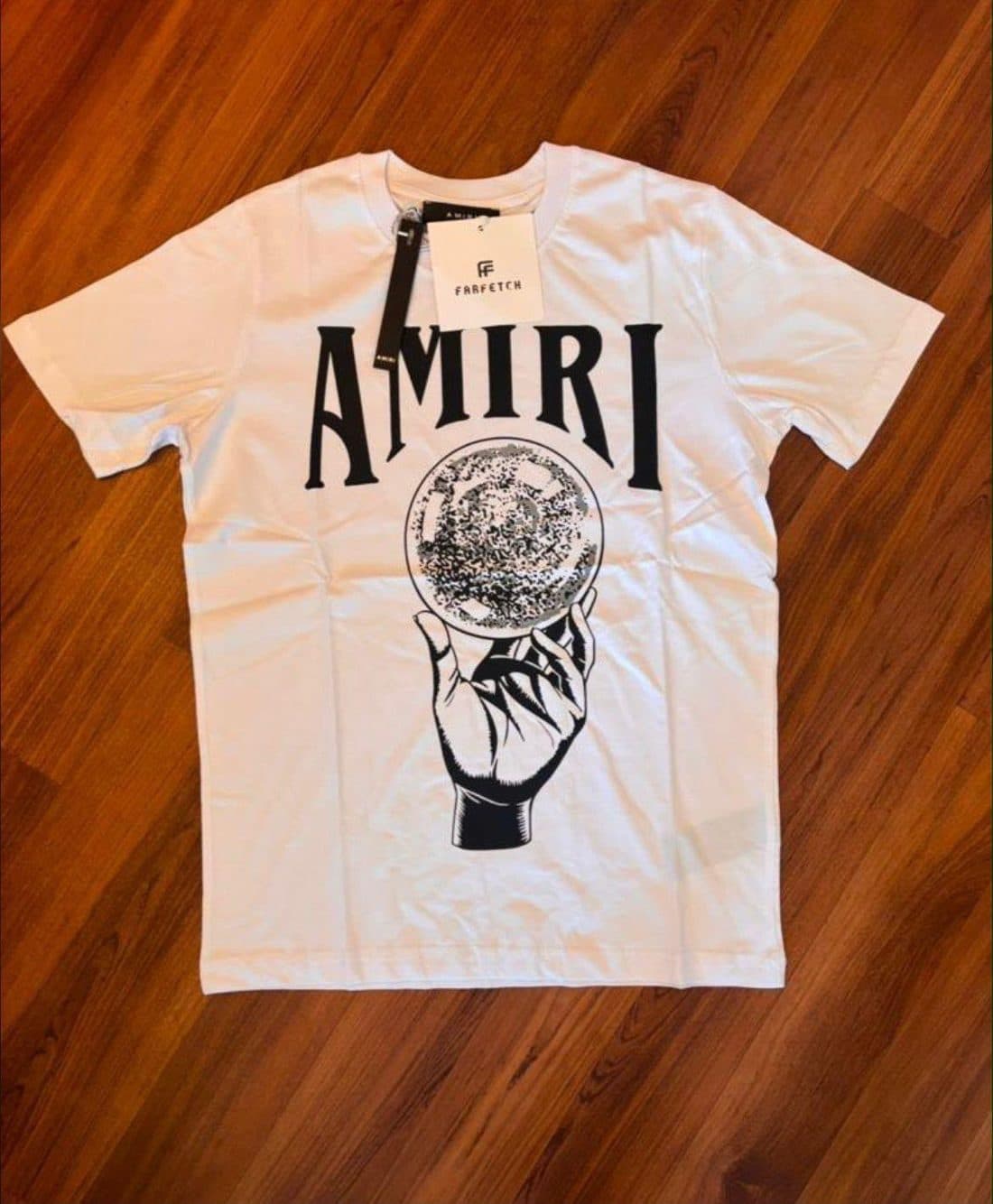 AMIRI Crystal Ball Tee in White — front