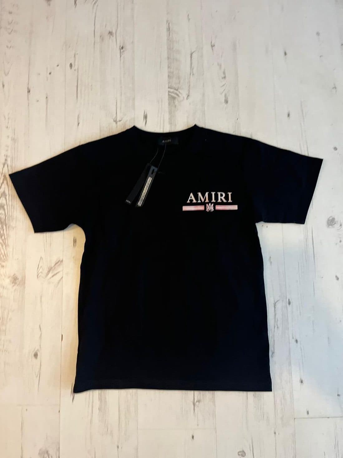AMIRI Gradient Stripe Tee in Black — front