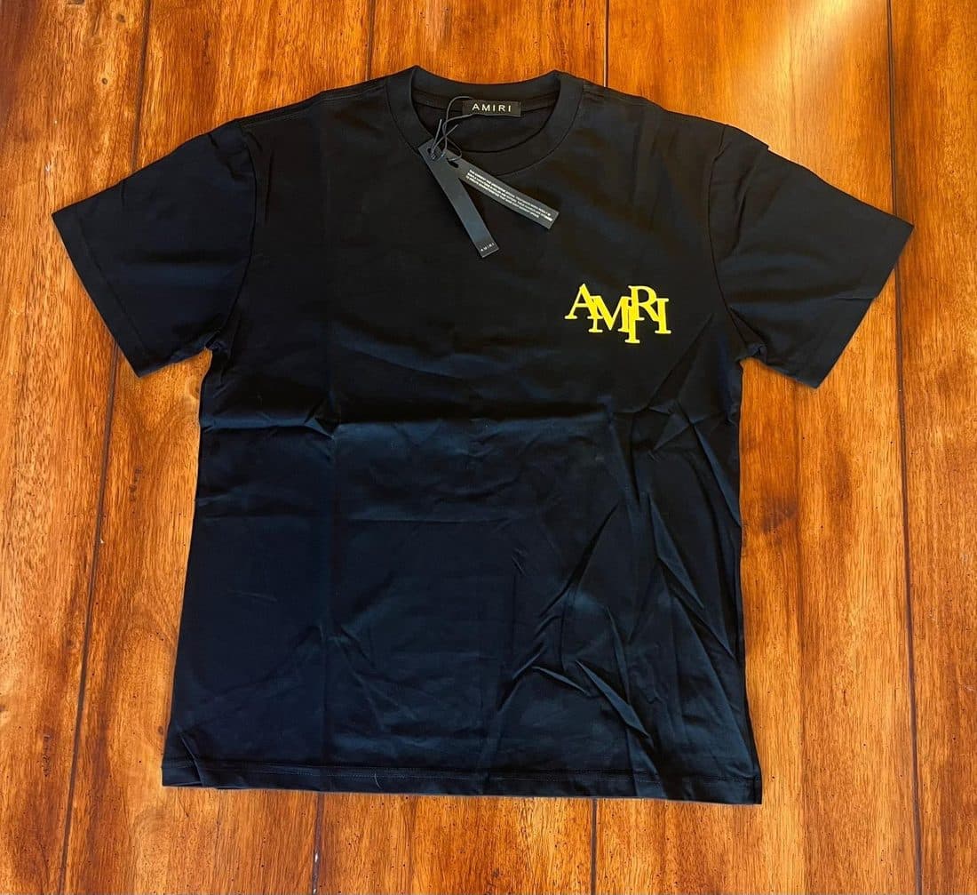 AMIRI Wordmark Tee in Black — front
