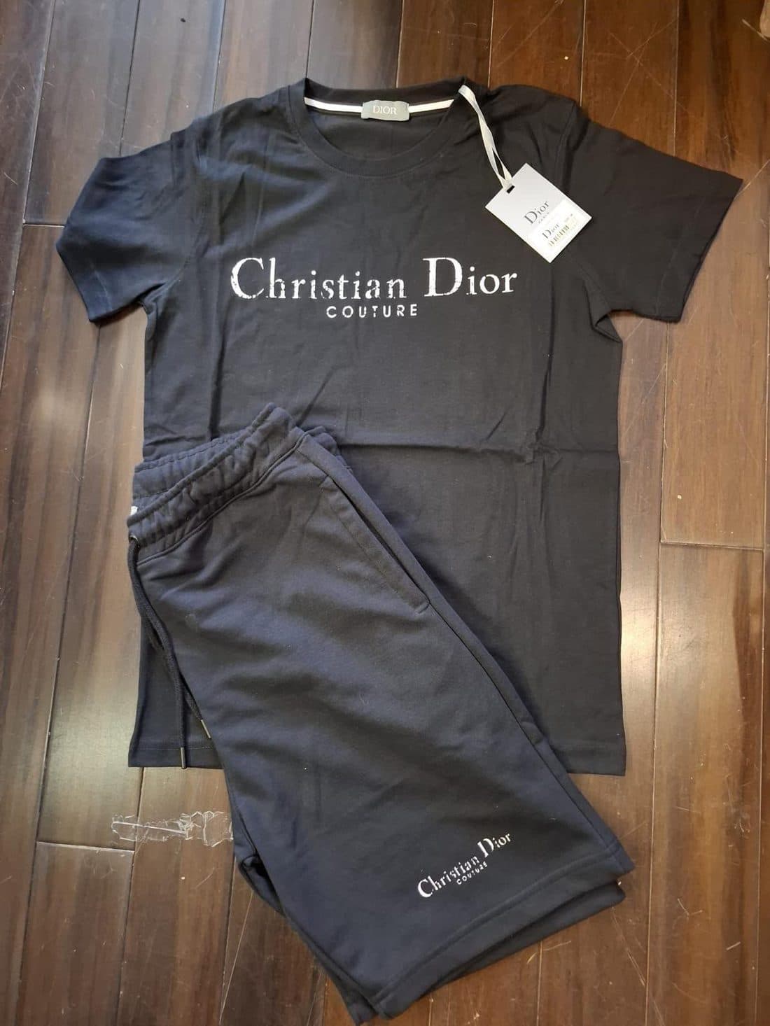 Dior Christian Dior Couture Short Set in Black — front