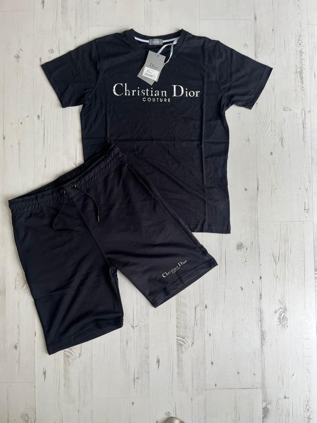 Dior Christian Dior Couture Short Set in Black — front