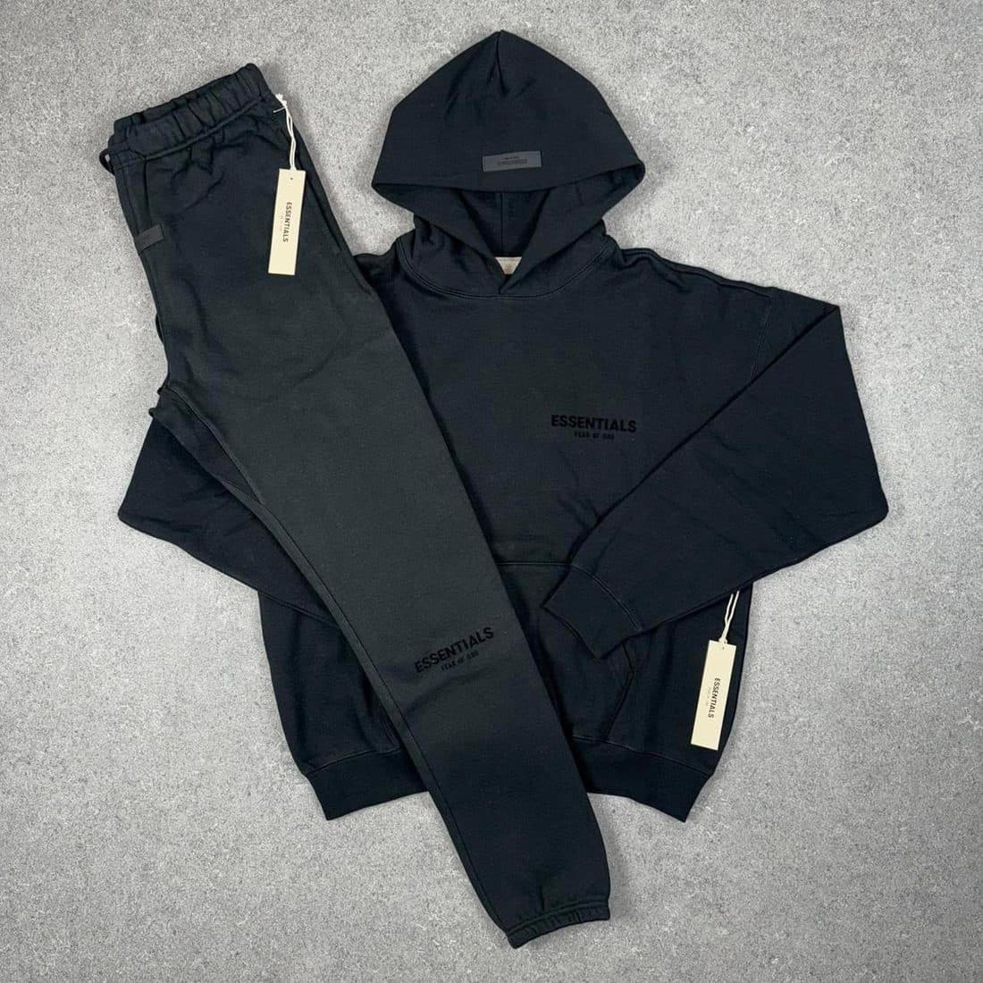 Essentials Fear of God Essentials Tracksuit in Black — front