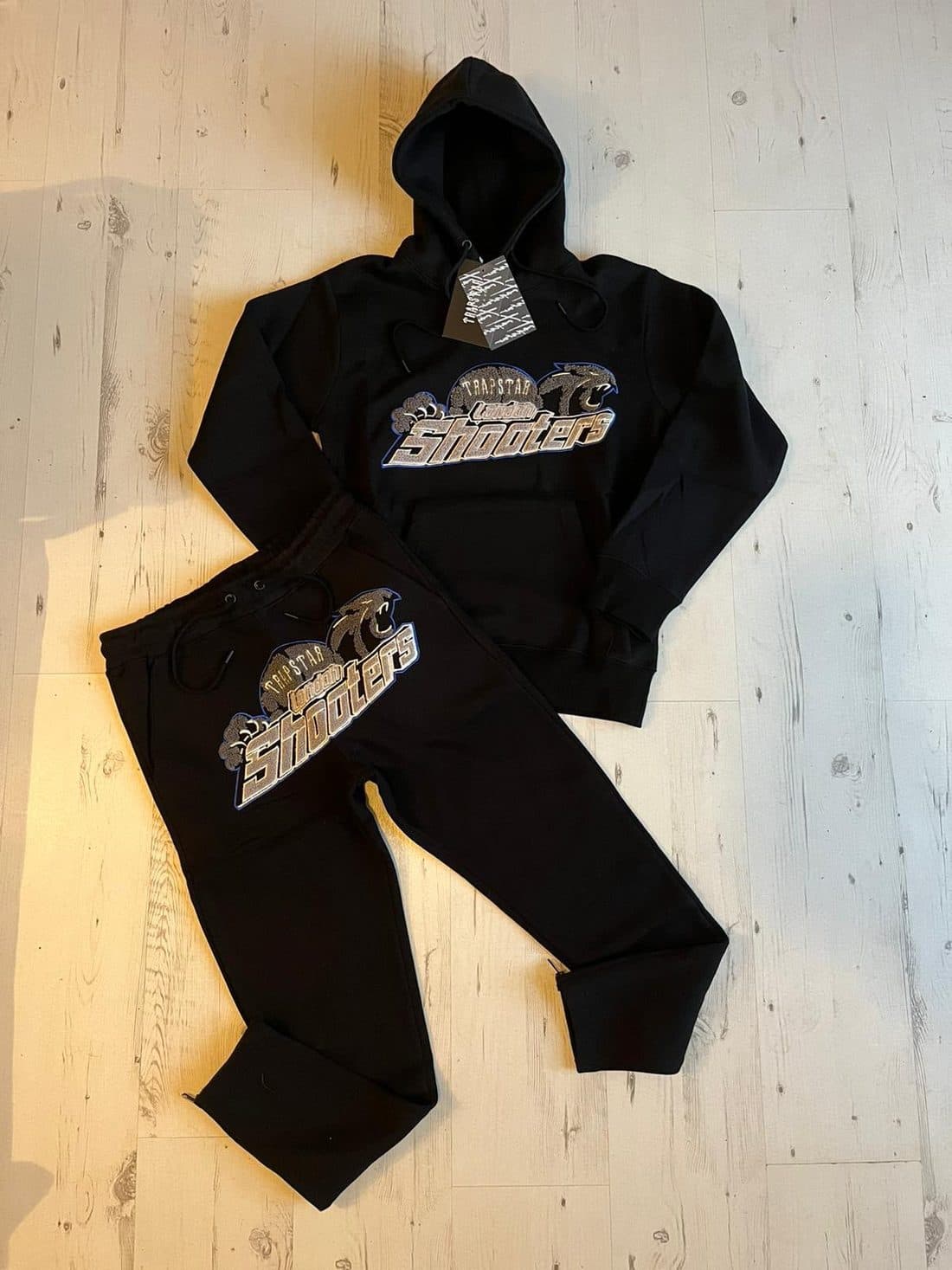 Trapstar London Shooters Tracksuit in Black — front