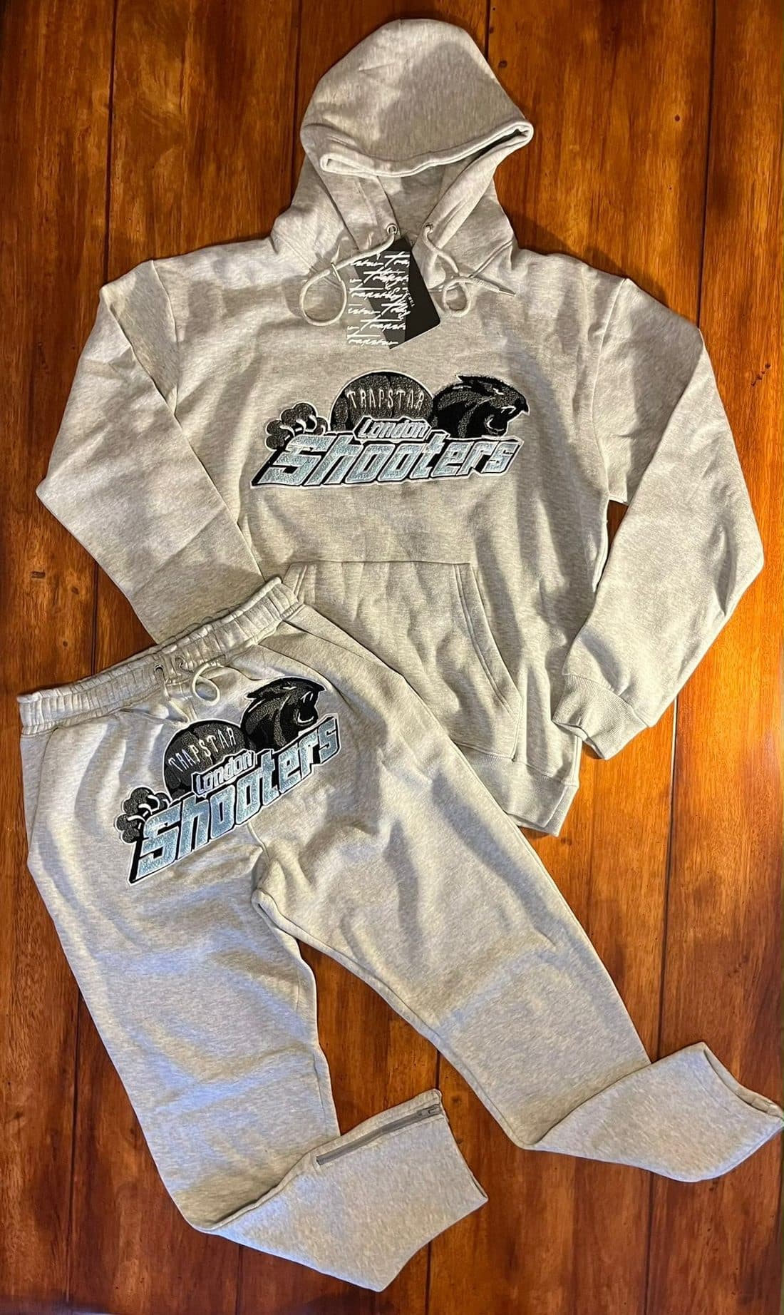 Trapstar London Shooters Tracksuit in Grey — front