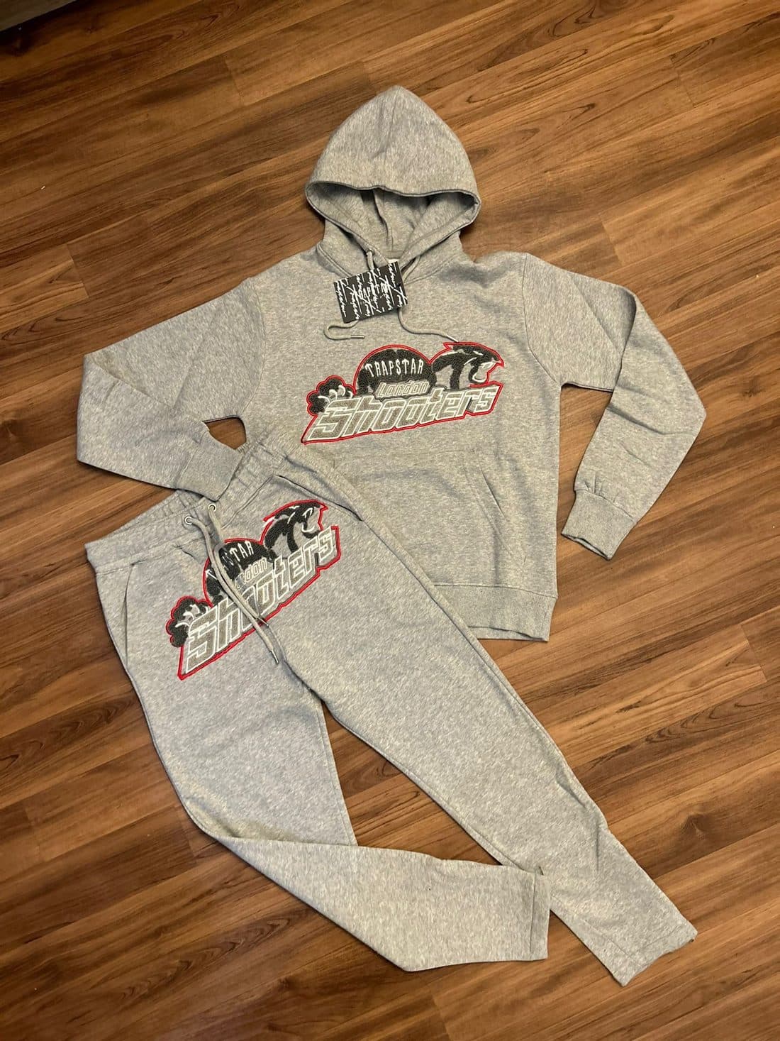 Trapstar London Shooters Tracksuit in Grey — front